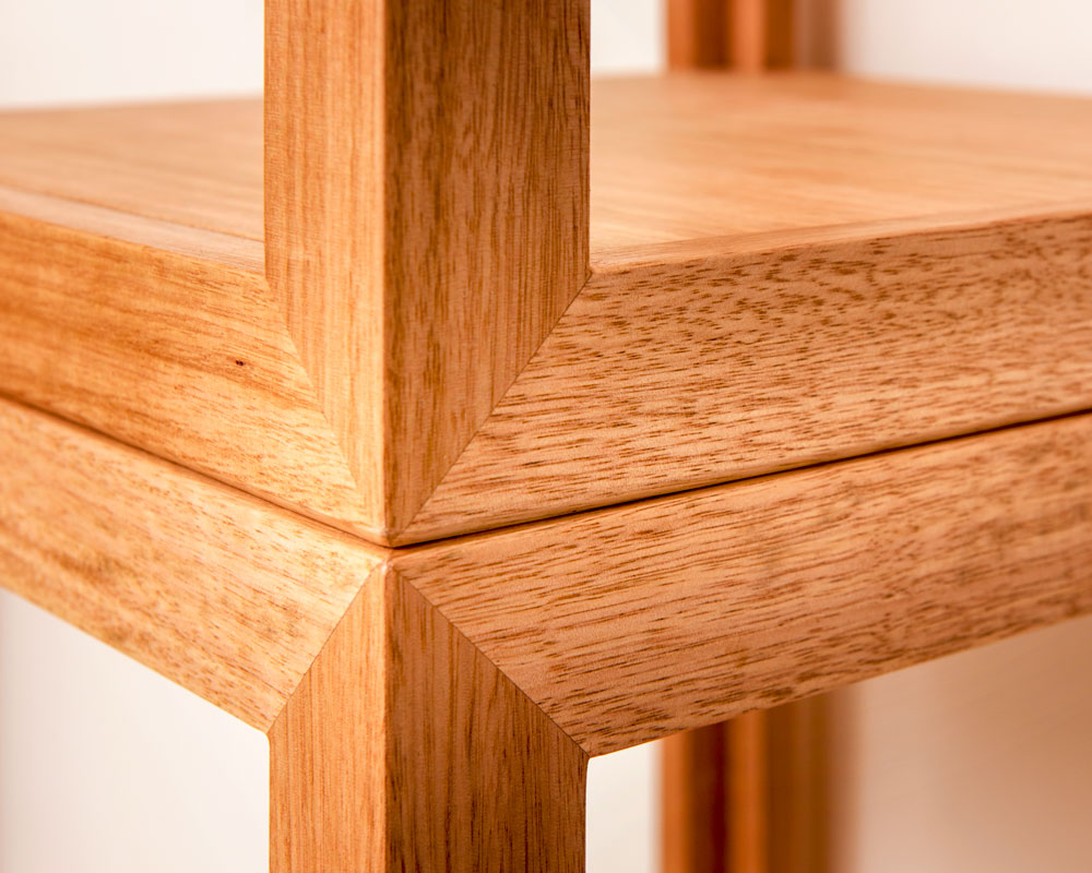 Custom designed Australian timber furniture - Cubis shelf system - multiple combinations - Geelong Melbourne Victoria